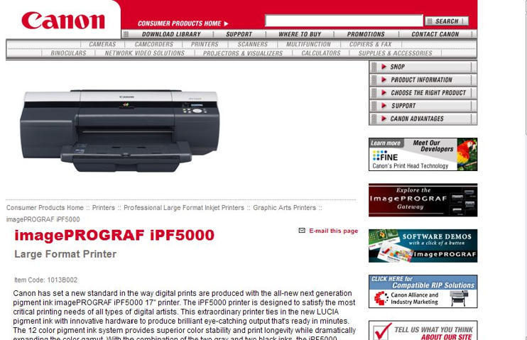 Canon imagePROGRAF iPF5000