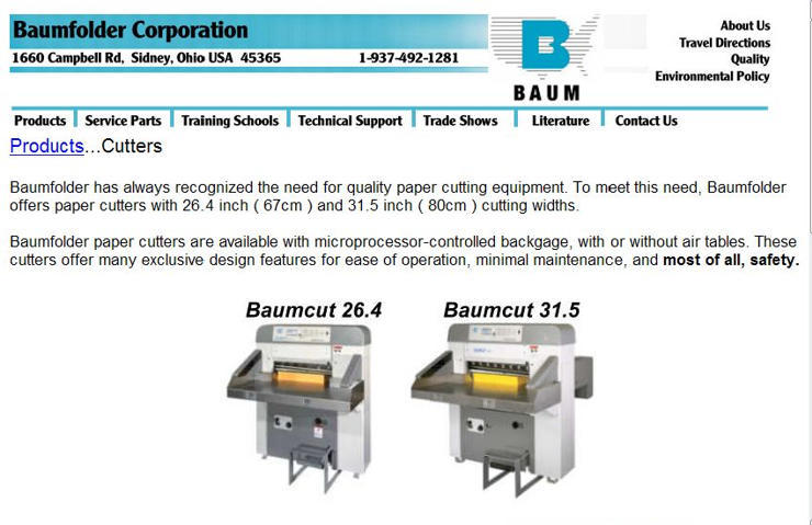 BAUM Paper Cutters